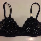 VICTORIA'S SECRET PINK Bralette Black with Rhinestones Small