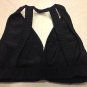 Dance Sports Bra Top Small Lace Front Black Elastic Band
