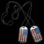 48 Pieces Dog Tag American USA Flag New