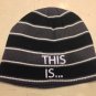 Beanies 2 Pack Black & Gray Stiped & Navy & Gray Striped This Is...