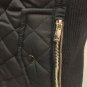 Medium Vest Black w/Brown Trim, Gold Zippers/Buttons Brand New Priority Shipping