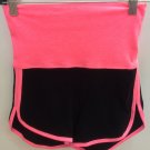 Yoga Shorts Hot Pink Trim & Waist On Black Shorts Spanks Hipster Booty Gym AS-AL