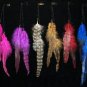 5 pieces Grizzly Feather look Hair Extensions on Short Chain w/clip