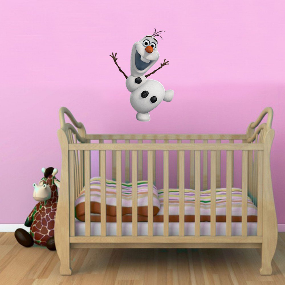 Frozen Olaf Kids Boy Girls Bedroom Full Colour Vinyl Decal Wall Window Sticker Car Gift Present