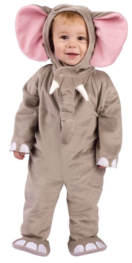 CUDDLY ELEPHANT INFANT COSTUMES SIZE 12-24M