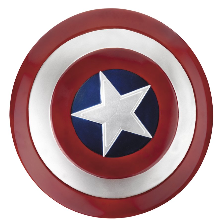 Captain America Collector's Plastic  Shield 24 Inc,Adult