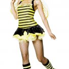 Leg Avenue Complete polyester QUEEN BUMBLE BEE SEXY Costume Halloween Party 4 PC S/M
