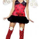 DAISY BUG HALTER Dress Lady Costume Complete Polyester M/L,Leg Avenue