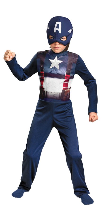 Captain America  Retro Basic Boy Costume,Disguies 7-8