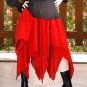Medieval Renaissance Pirate Costume Skirt Steampunk Red Rayon Women Small High Quality