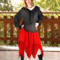 Medieval Renaissance Pirate Costume Skirt Steampunk Red Rayon Women Small High Quality
