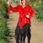 Medieval Renaissance Pirate Costume Skirt Steampunk Red Rayon Women Xlarge High Quality
