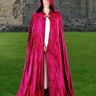 Deluxe Fushia Cloak Midnight Fantasy Medieval Renaissance Costume Deluxe Fushia Cloak Midnight Fantasy Medieval Renaissance Costume