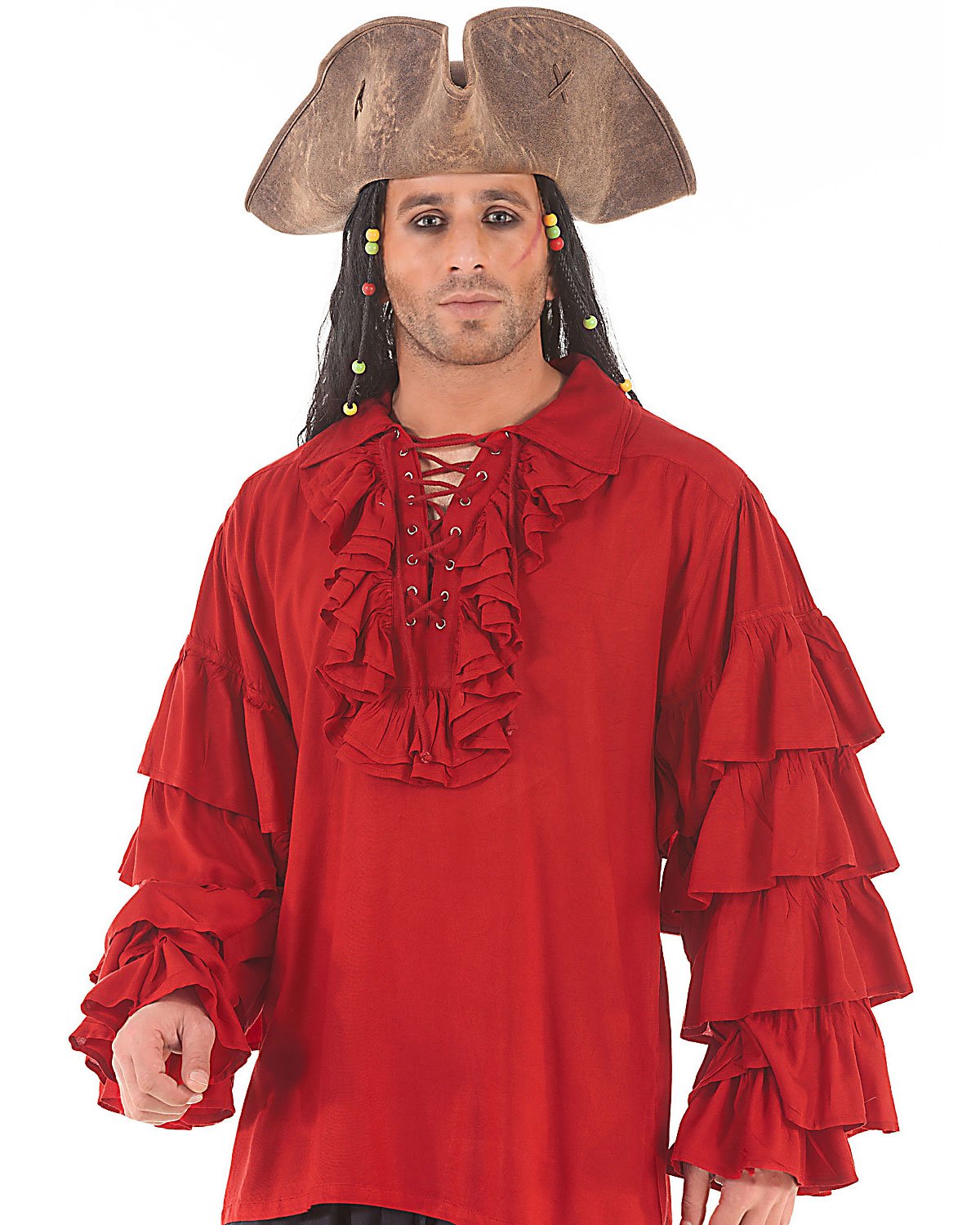 Henry Morgan pirate red Shirt costumes L