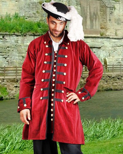 Deluxe Captain Benjamin Coat Pirate Adult Halloween Men XXLarge