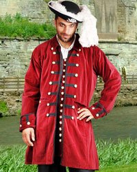 Deluxe Captain Benjamin Coat Pirate Adult Halloween Men XXXLarge