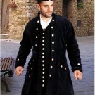 Deluxe Captain De Lisle Black Coat Pirate Adult Halloween Men X-Large