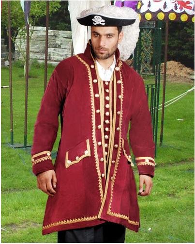 Deluxe Captain Easton Coat Pirate Adult Halloween Men XXX-Large