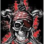 High Quality Pirate T-shirt cotton Black Small