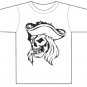 High Quality Pirate T-shirt cotton White X-Large