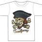 High Quality Pirate T-shirt cotton White Large