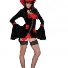 4 pcs.Set VIXEN Black Sexy VAMPIRE Dress Adult Halloween Women Costumes Medium