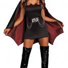 Vimpire Set Kit FANG BANGING FUN Black Sexy VAMPIRE Dress Adult Halloween Women Costumes Large