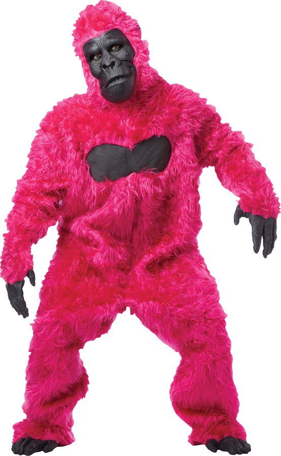 High Quality GORILLA ADULT PINK Suit Unisex Hallowen Costumes