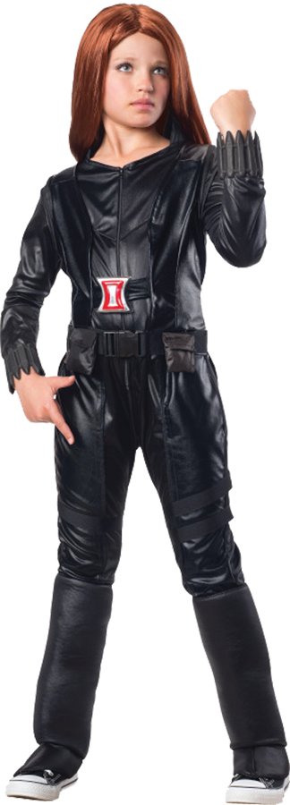 Black Widow jumsuite Natasha Romanoff Costume Child Girl Deluxe Complete Costume Medum