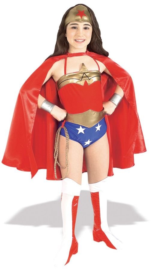 Deluxe WONDER WOMAN CHILD Costume Girl Complete Costume Medium