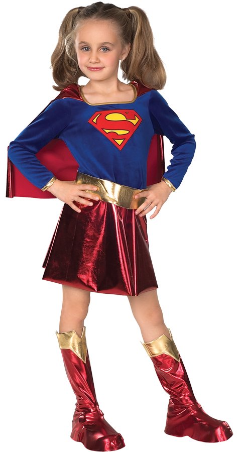 Deluxe SUPERGIRL CHILD Costume Girl Complete Costume small