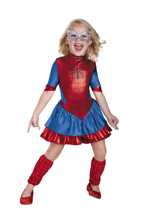 Deluxe SPIDERGIRL Toddler Costume Girl Complete Dress Toddler 3T4T