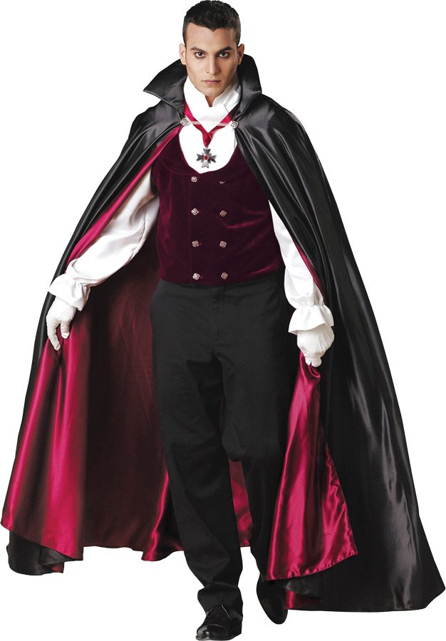 Authentic Deluxe VAMPIRE GOTHIC ADULT Men Halloween Costume Medium
