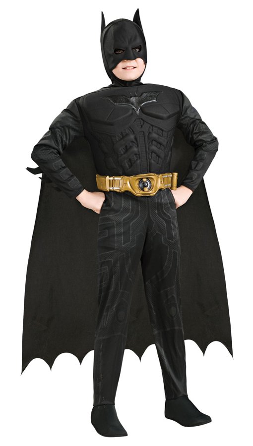 High Ouality Deluxe Superhero BATMAN child Boy Costume Licensed Medium