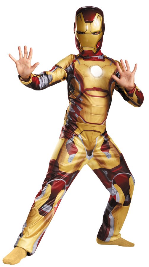 IRON PATRIOT Classic Mark 42 Marvel Superhero Child Kid Costume Large