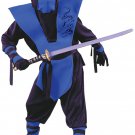 Samurai Hood Blue NINJA Child  Kid Boy Complete Costume Large