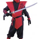High Quality Samurai Hood Red NINJA Child  Kid Boy Complete Costume Large