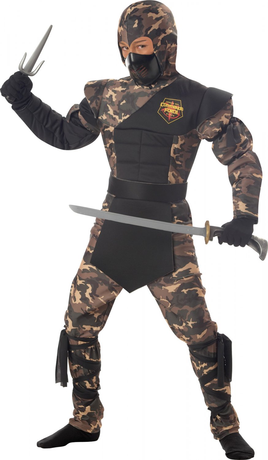 High Quality NINJA Camo SPECIAL OPS CHILD kid Costume Complete Kid Halloween Costumes Medium 8-10
