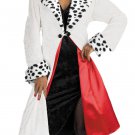 High quality Deluxe CRUELLA PRESTIGE  Adult Women Costume Small/Medium