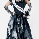 Halloween ZOMBIE Gown Prom Queen Women Complete dress Medium