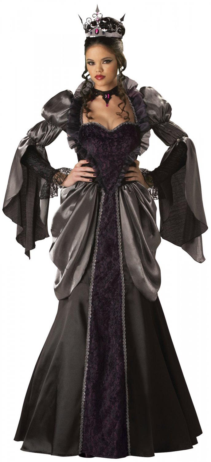 High Quality SNOW WHITE Wicked Queen Villain Gothic Evil Halloween Womens Costume Large