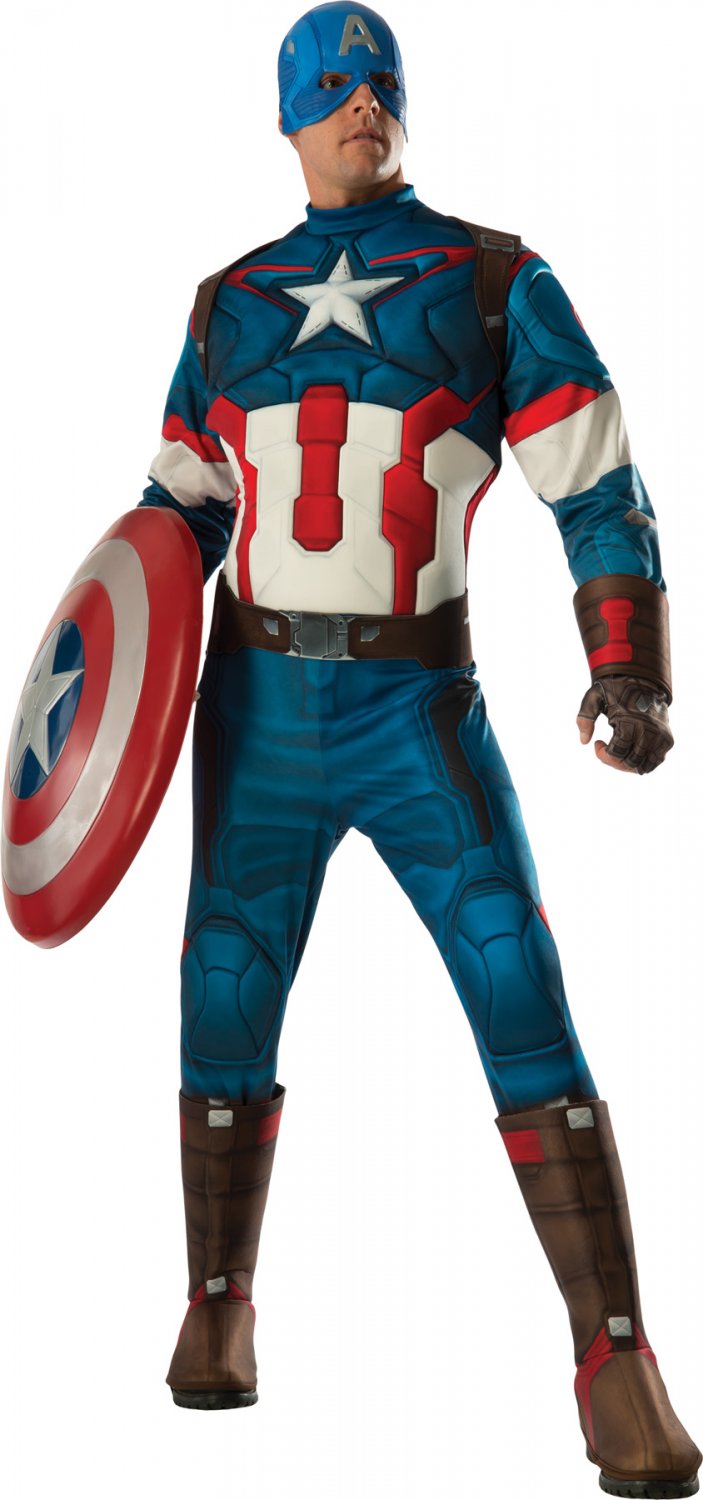 High Quality Captain America Marcle adult Complete Halloween Costume L