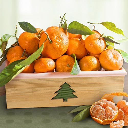 Season's Greetings Mandarins Deluxe Crate New Year Gift Basket