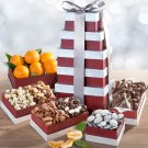 Layers of Wonder Fruit, Nuts and Chocolates Tower New Year Gift Basket Layers of Wonder Fruit, Nuts and Chocolates Tower New Year Gift Basket
