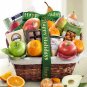 Happy Holidays Classic Deluxe Fruit Basket New Year Gift Basket