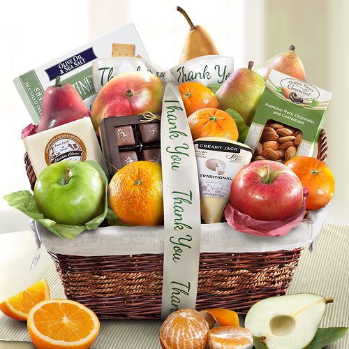 Thank You Classic Deluxe Fruit Basket New Year Gift Basket