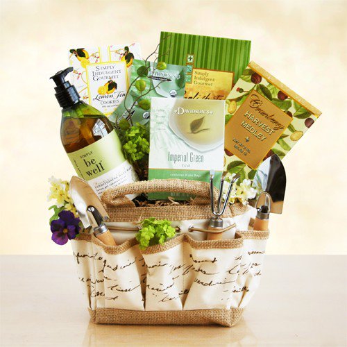 Valentine Deluxe Gardener's Delights Crate Christmas Holiday Gift Basket For Her