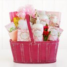 Valentine Rosewater & Jasmine Pink Spa Basket Gift For Her