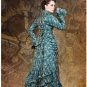 Deluxe Brocade blue Steampunk Victorian Dress Gown Women Duchess Judith Medium