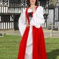 High Quality Medieval Renaissance Robe Lady Costume Fair Maiden's Red Dress tunic X-Large